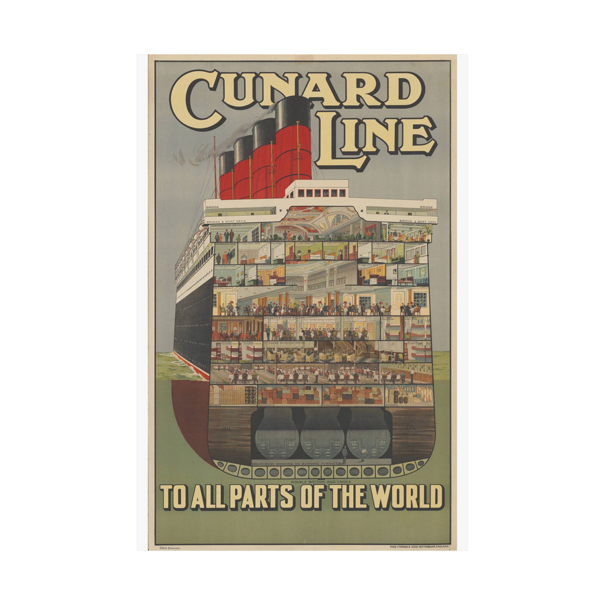 Cunard Line Satin Poster