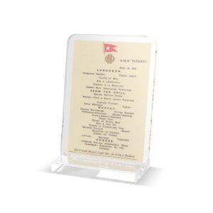 Titanic Luncheon Menu 1st Class